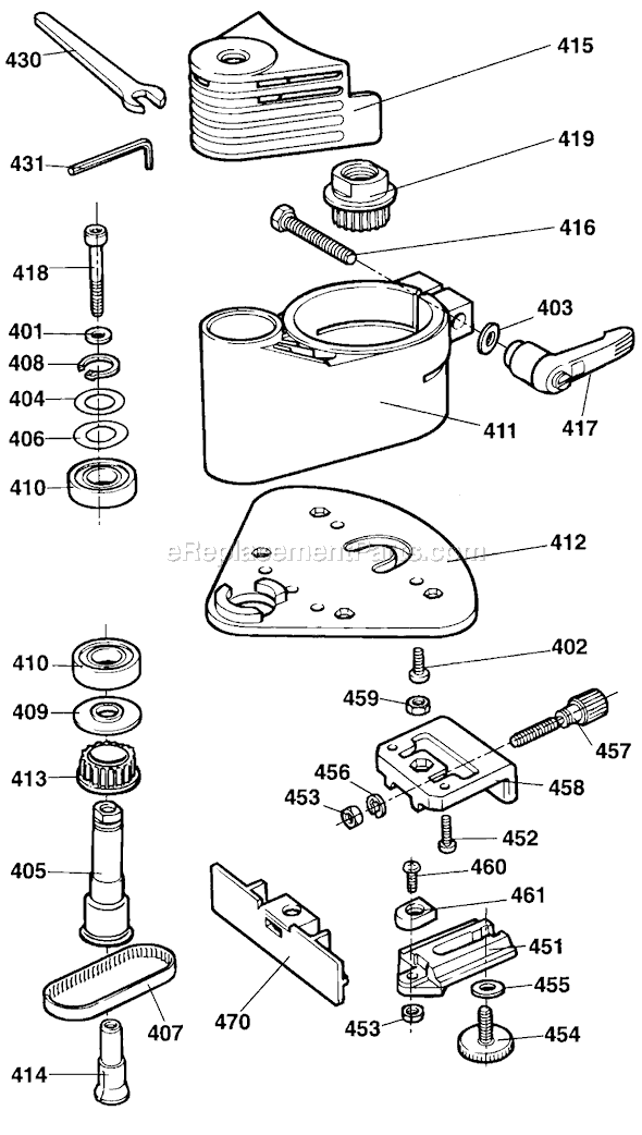 Page A Diagram and Parts List for 3277 Type 1 Black and Decker Router